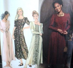 8471 LONG FIT FLARE LACED SS-LS DRESS,OVERLAY PATTERN 6-16 2 SZ